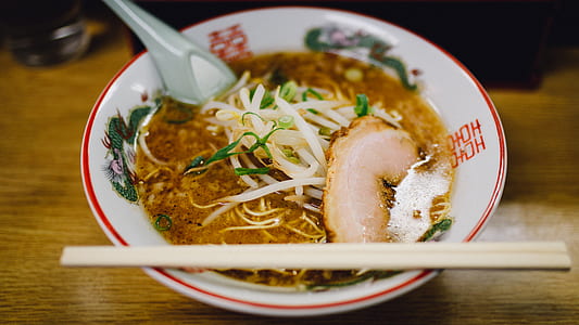 ramen with chopsticks and scoop thumbnail