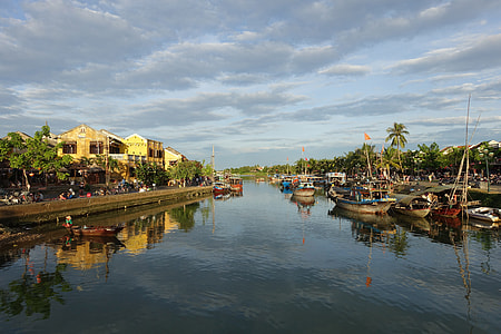 Boats on the River in Hoi An, Vietnam thumbnail