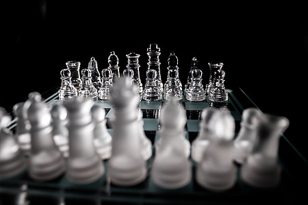 clear glass chess set thumbnail