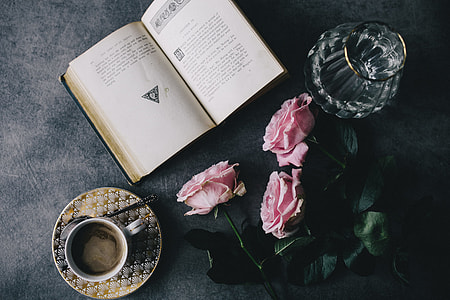 Lovely roseses, book and coffee thumbnail