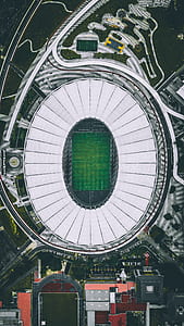 Arial photography of sports field thumbnail
