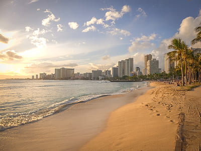 sea, city, nature, sky thumbnail