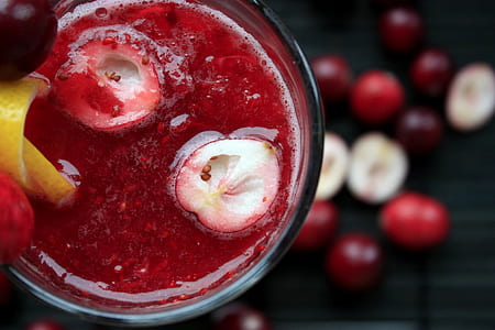 shallow focus photo of red berries jam in glass cup thumbnail