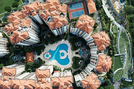 bird's-eye view photography of resort thumbnail