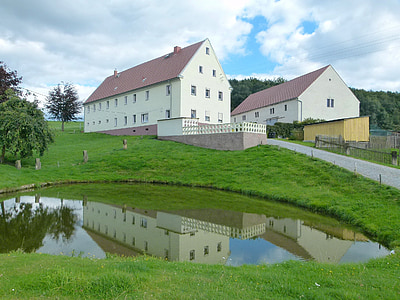 houses near pond thumbnail