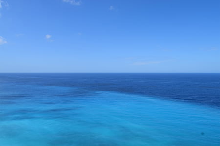 aerial photography of sea under blue sky thumbnail