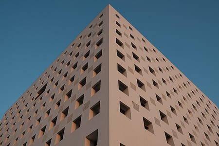worm's eyeview photography of white building thumbnail