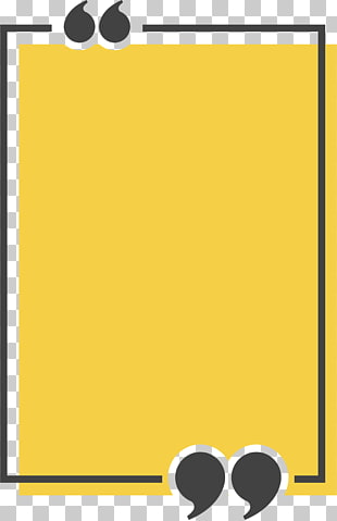 Congee Text box Quotation Icon, Yellow rectangle title box, yellow and black illustration PNG clipart