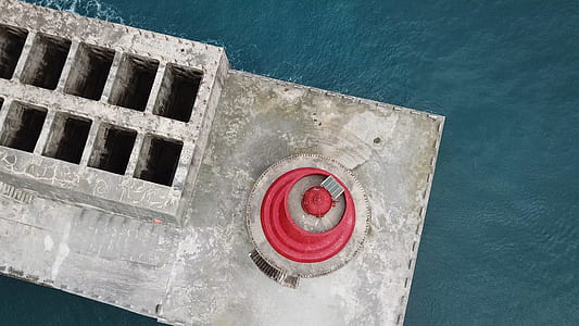 bird's eye view of body of water thumbnail