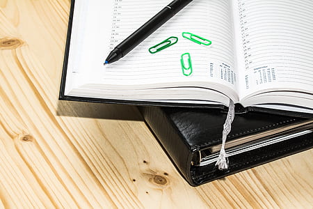 wood, pen, paperclips, calendar thumbnail