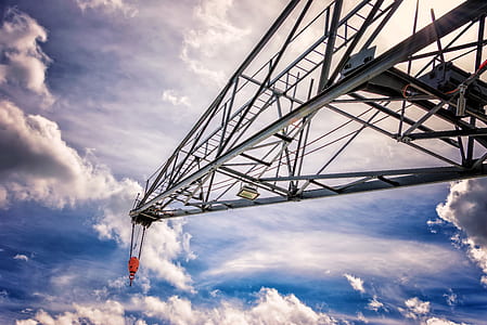 black steel crane with sky background thumbnail