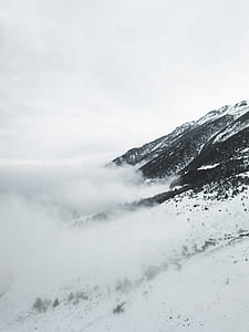 aerial view photography of snow mountain thumbnail