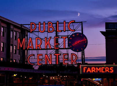 red Public Market Center neon signage thumbnail