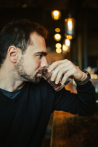 Handsome young man in a pub thumbnail