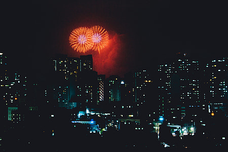 firework display during nighttime thumbnail