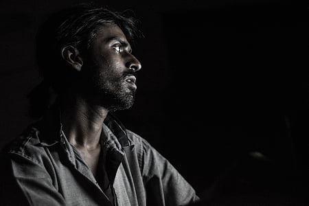gray scale photo of man wearing dress shirt thumbnail