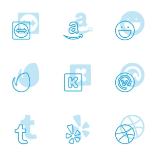 Social Media svg vector icon sets