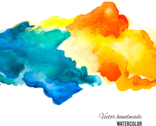 Vector handmade watercolor background graphics eps file