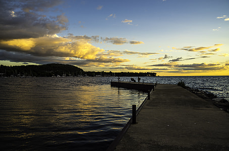 Dusk on the Pier at Peninsula State Park, Wisconsin thumbnail