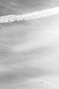 air trail, cloud, sky, airplane, plane thumbnail