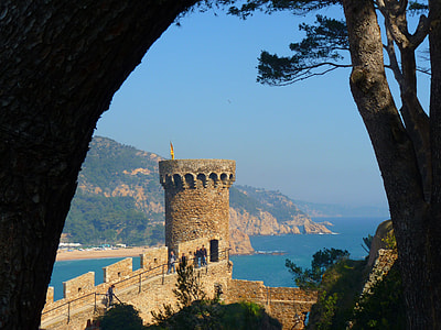 castle turret beside ocean thumbnail
