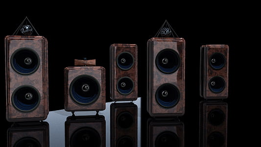 five brown speakers thumbnail