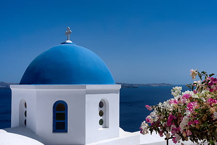 blue and white dome building thumbnail