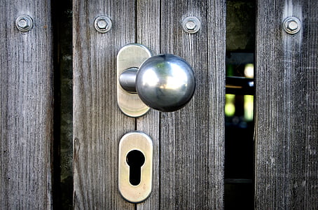 gray steel doorknob thumbnail
