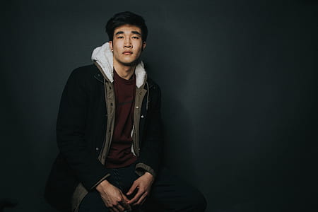 men's black and gray zip-up jacket thumbnail