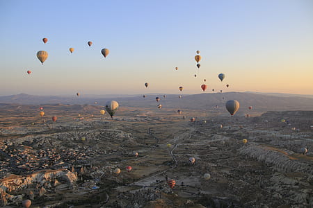 aerial view photography of hot air balloons festival thumbnail