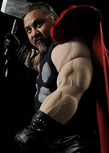man wearing Thor costume thumbnail