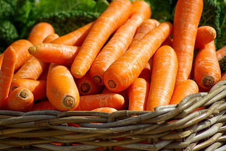 Carrots on Brown Woven Basket thumbnail