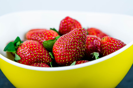 strawberry fruit in yellow bowl thumbnail