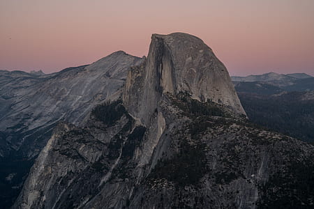 aerial photography of mountain range during golden hour thumbnail