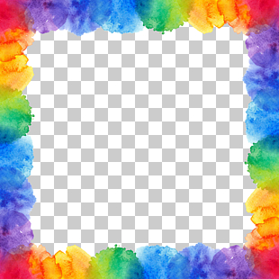 Watercolor painting Rainbow Photography, Rainbow border, multicolored cotton frame illustration PNG clipart
