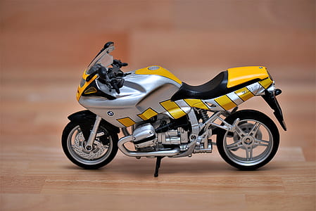 silver and yellow standard motorcycle decoration thumbnail