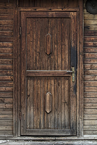 closed brown wooden door thumbnail
