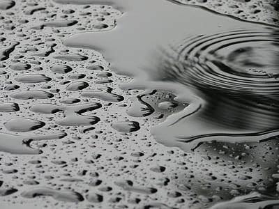 water droplets on black surface thumbnail