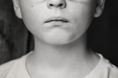 black-and-white, blur, young, face thumbnail