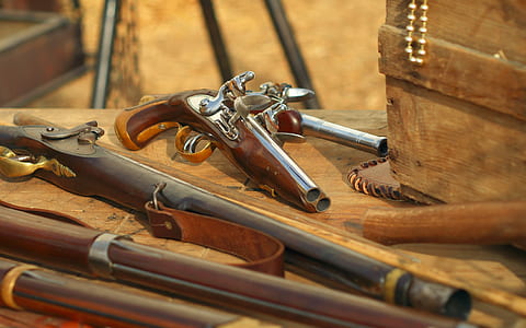 vintage brown flint guns thumbnail