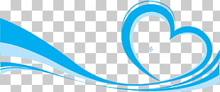 Euclidean Icon, Blue ribbon element background , blue and light blue heart illustration PNG clipart