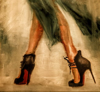 woman wearing pair of black heels painting thumbnail