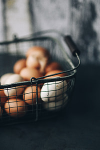 Metal wire basket with eggs thumbnail