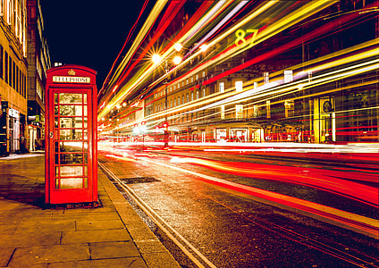 London Red Telephone Booth Long Exposure thumbnail