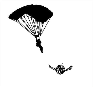 parachute with falling person illustration thumbnail