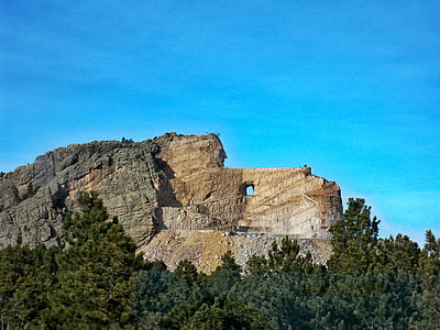 brown cliff mountain under blue calm sky thumbnail