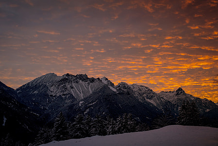 snow capped mountain under cloudy sky during dusk\ thumbnail
