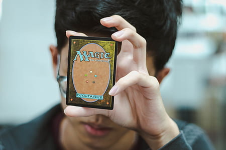 shallow focus photography of Magic the Gathering trading card thumbnail