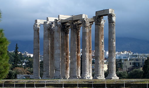 grey concrete columns structure at daytime thumbnail