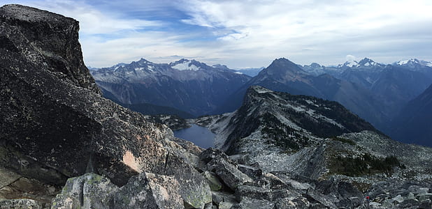 aerial photography of grey mountains thumbnail